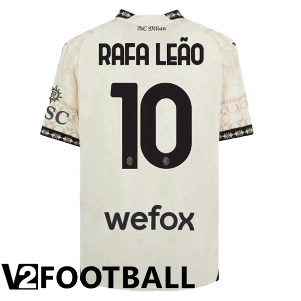 AC Milan (Rafa Leão 10) Soccer Shirt Fourth Yellow 2023/2024