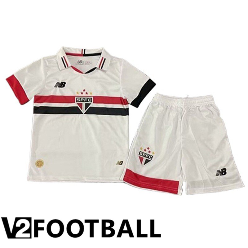 Sao Paulo FC Kids Soccer Shirt Home 2024/2025