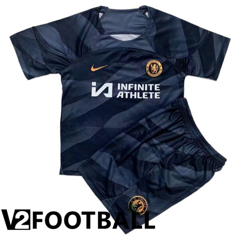 FC Chelsea Kids Goalkeeper Soccer Shirt Black 2023/2024