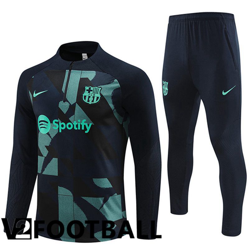 FC Barcelona Training Tracksuit Suit Black/Green 2024/2025