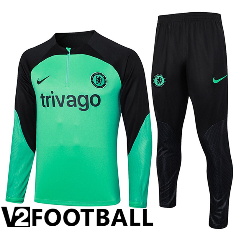 FC Chelsea Training Tracksuit Suit Green/Black 2023/2024