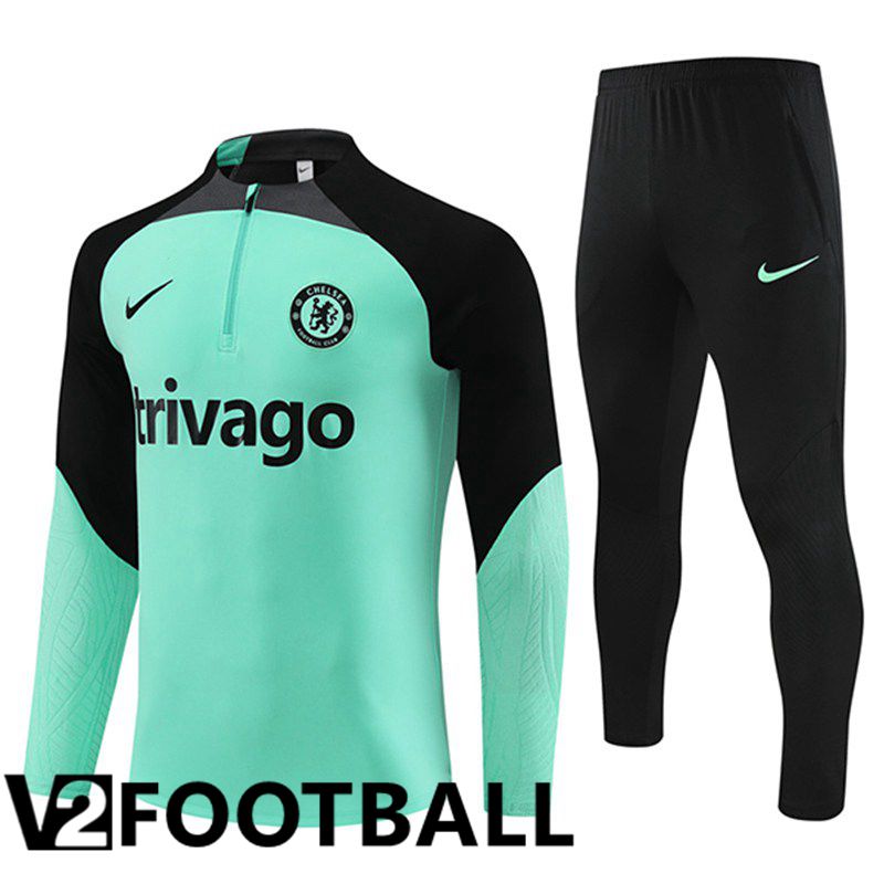 FC Chelsea Training Tracksuit Suit Green/Black 2023/2024