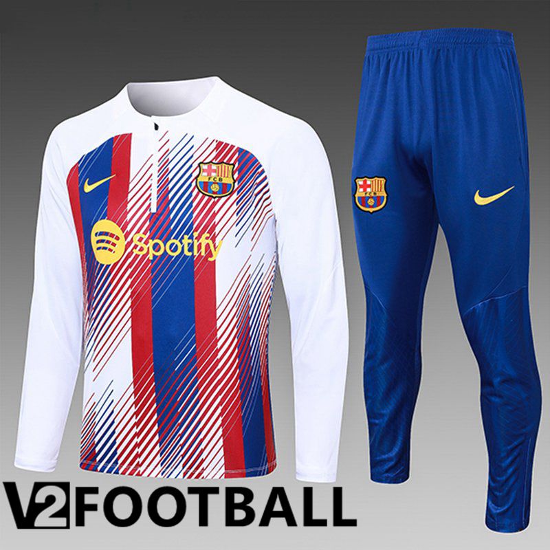 FC Barcelona Kids Training Tracksuit Suit Red/Blue 2023/2024