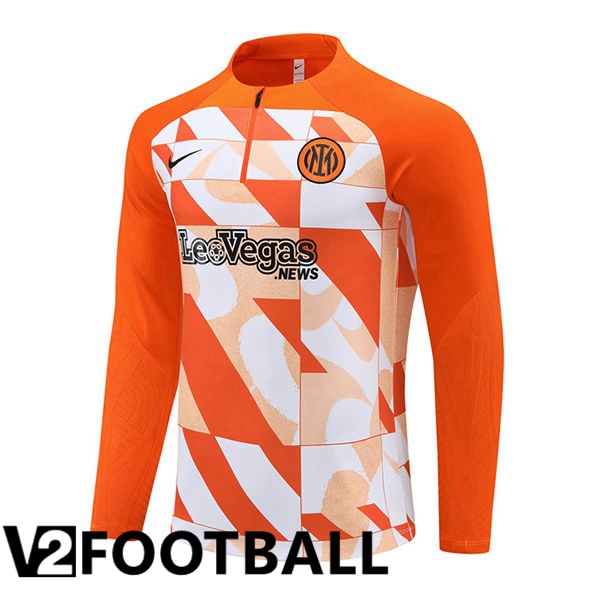 Inter Milan Training Sweatshirt White Orange 2024/2025