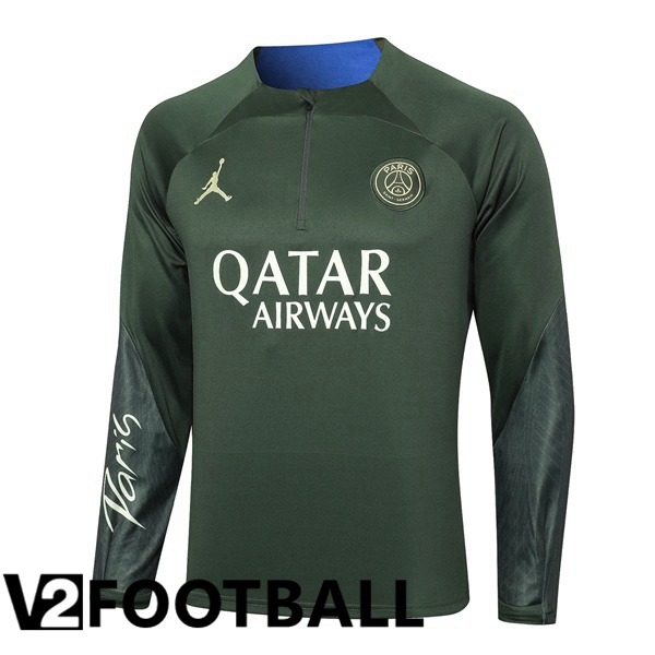 JORDAN Paris PSG Training Sweatshirt Green 2024/2025