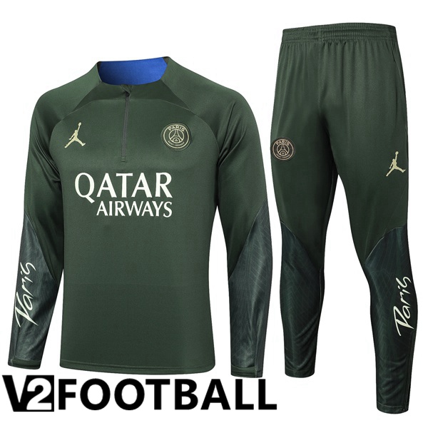 JORDAN Paris PSG Training Tracksuit Suit Green 2024/2025