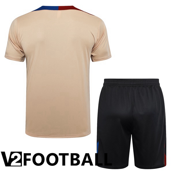 FC Barcelona Training T Shirt + Shorts Yellow 2024/2025