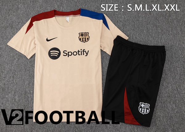 FC Barcelona Training T Shirt + Shorts Yellow 2024/2025