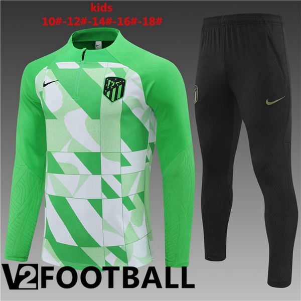 Atletico Madrid Kids Training Tracksuit Suit Green 2024/2025