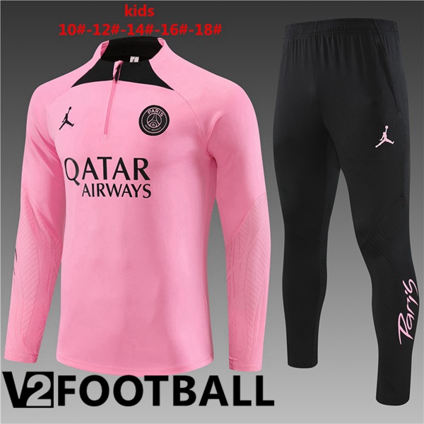 Paris PSG Kids Training Tracksuit Suit Pink 2024/2025