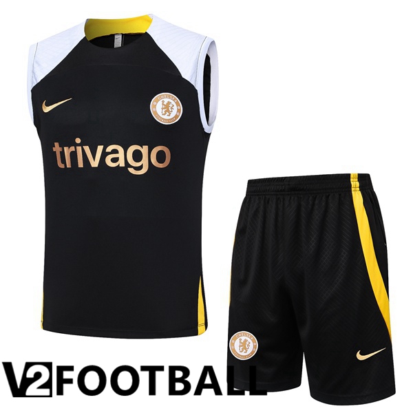 FC Chelsea Soccer vest + Shorts Black White 2024/2025