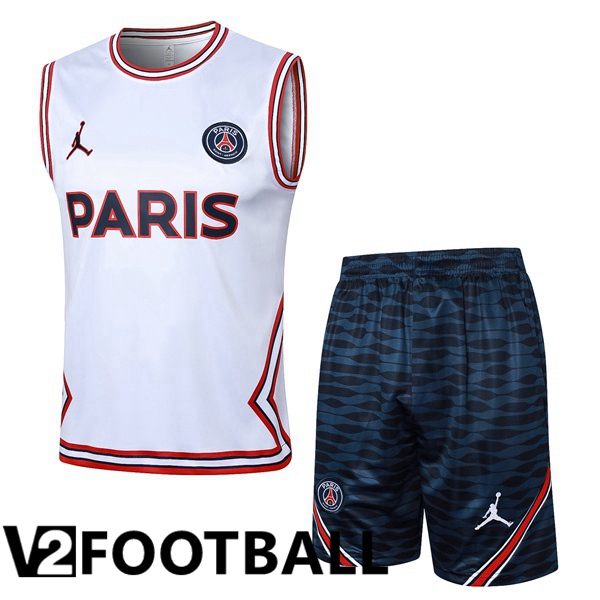 Paris PSG Soccer vest + Shorts White 2024/2025
