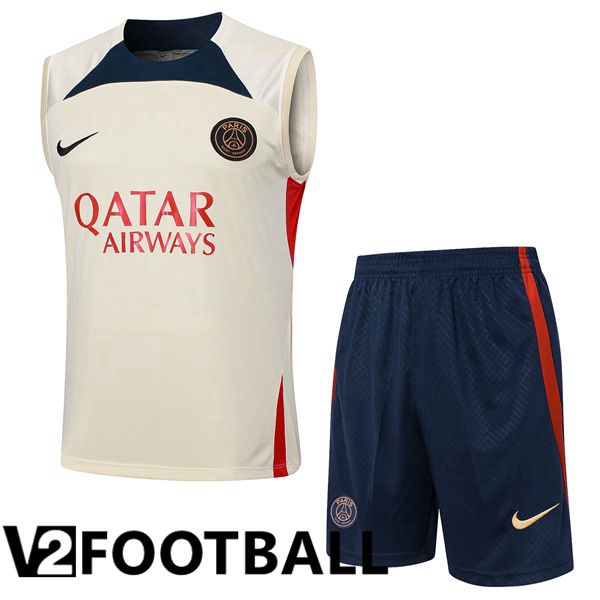 Paris PSG Soccer vest + Shorts Yellow 2024/2025