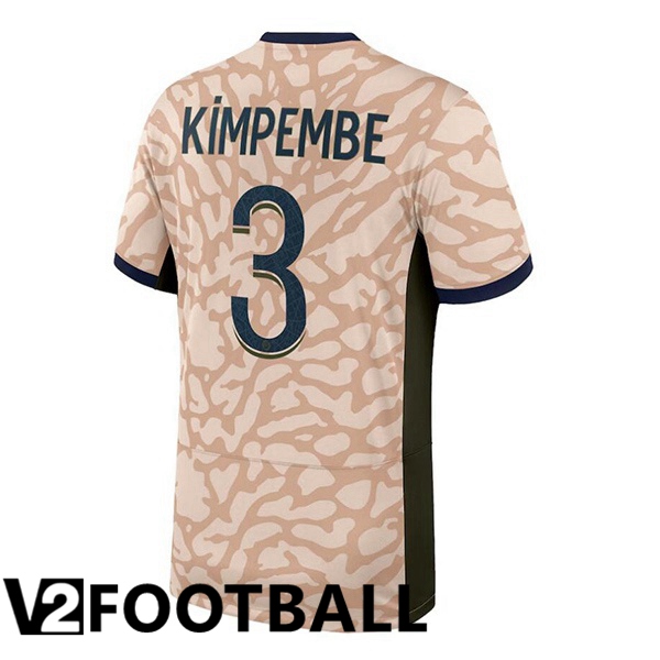 Paris PSG (Kimpembe 3) Soccer Shirt Fourth Pink 2023/2024