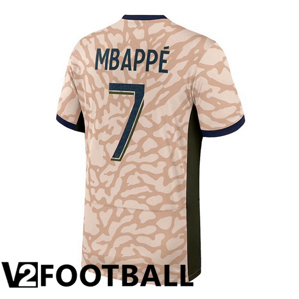 Paris PSG (Mbappé 7) Soccer Shirt Fourth Pink 2023/2024
