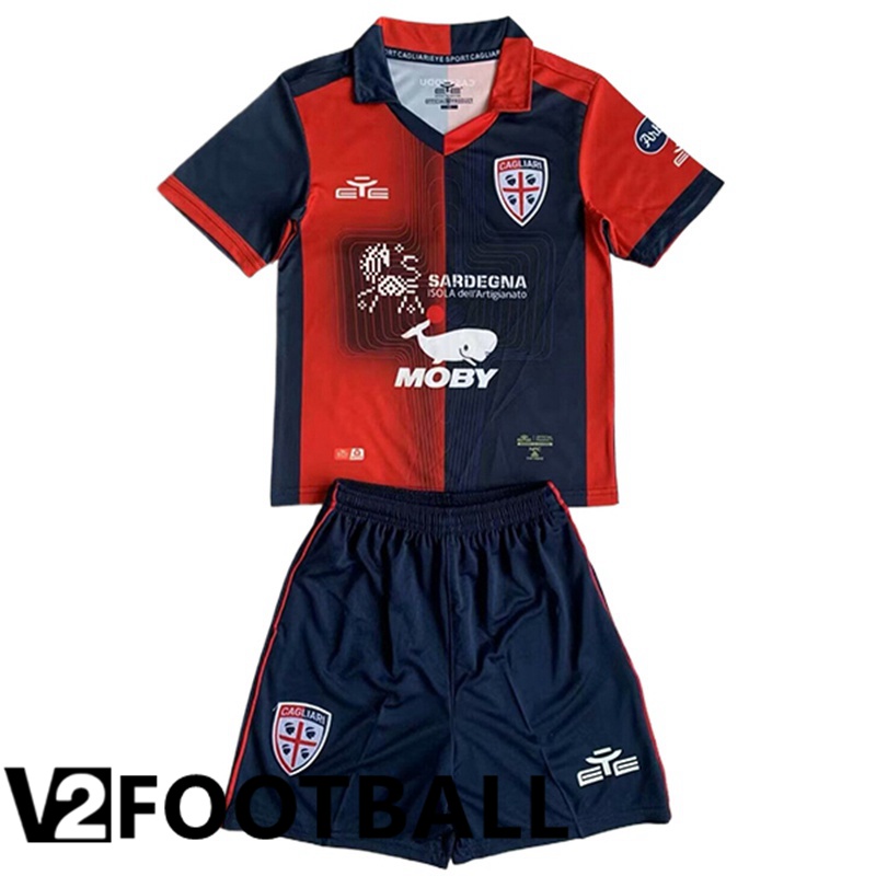 Cagliari Kids Soccer Shirt Home 2023/2024