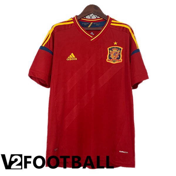 Spain Retro Soccer Shirt Home Red 2012