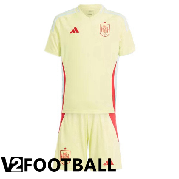 Spain Kids Away Soccer Shirt Yellow 2024/2025