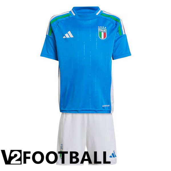 Italy Kids Home Soccer Shirt Blue 2024/2025