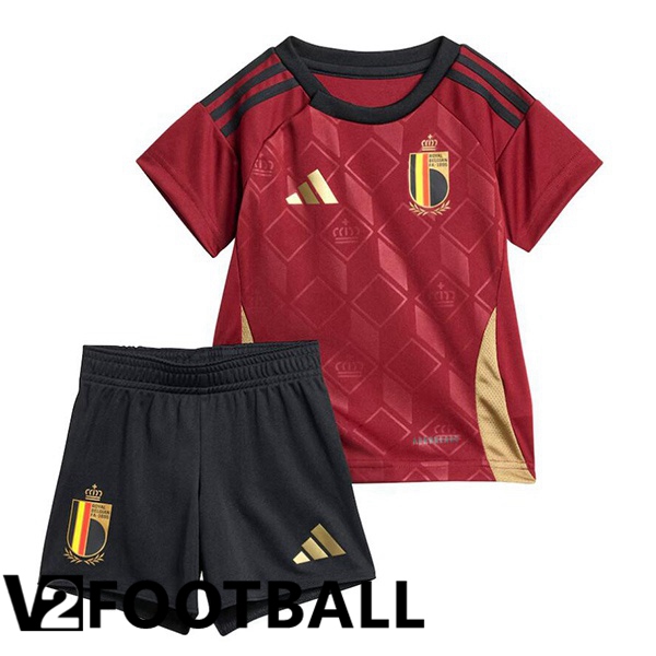 Belgium Kids Home Soccer Shirt Red 2024/2025