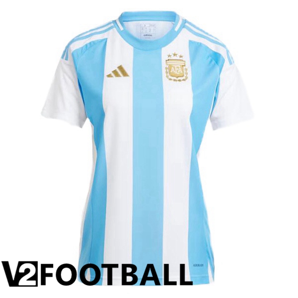 Argentina Womens Home Soccer Shirt Blue White 2024/2025