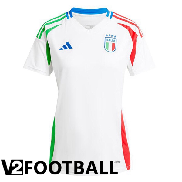 Italy Womens Away Soccer Shirt White 2024/2025