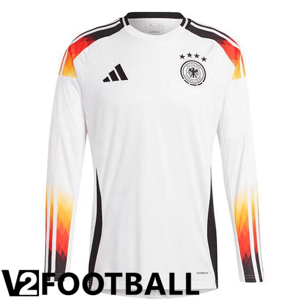 Germany Home Soccer Shirt Long sleeve White 2024/2025