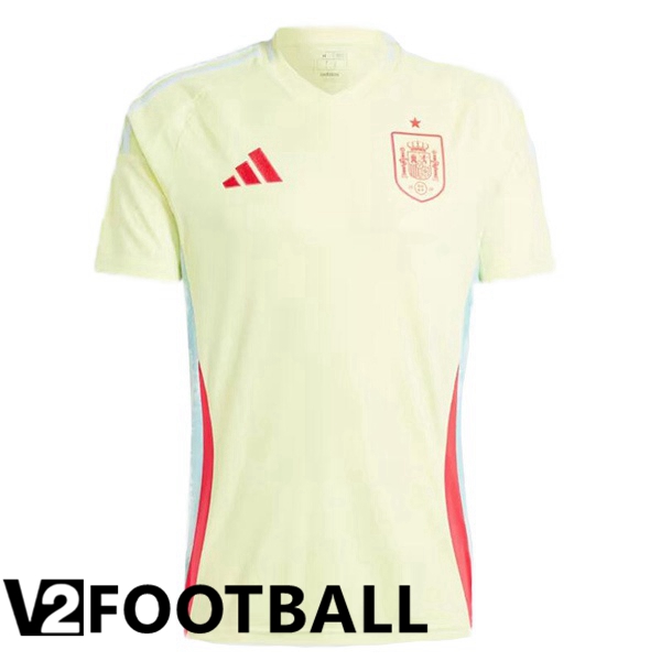 Spain Away Soccer Shirt Yellow 2024/2025