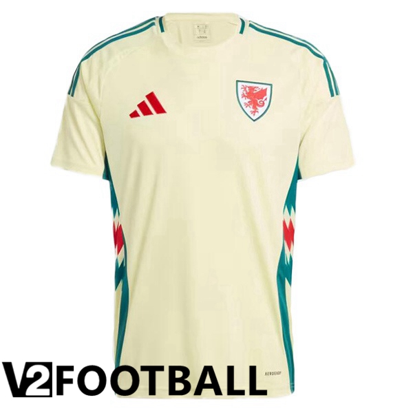 Wales Away Soccer Shirt Yellow 2024/2025