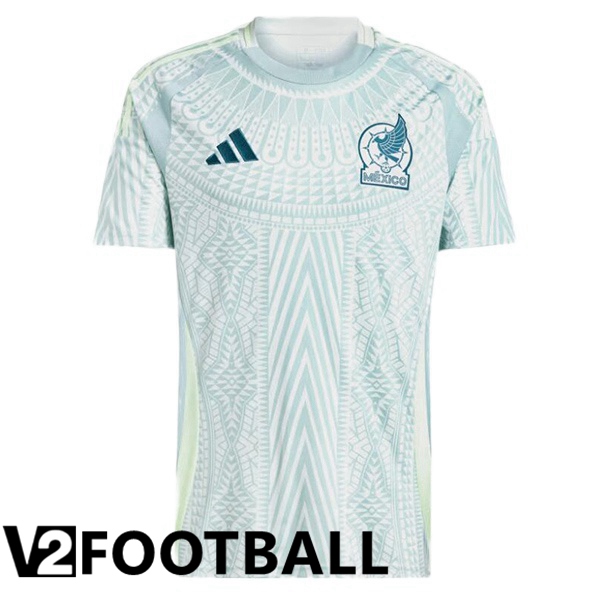 Mexico Away Soccer Shirt Blue White 2024/2025