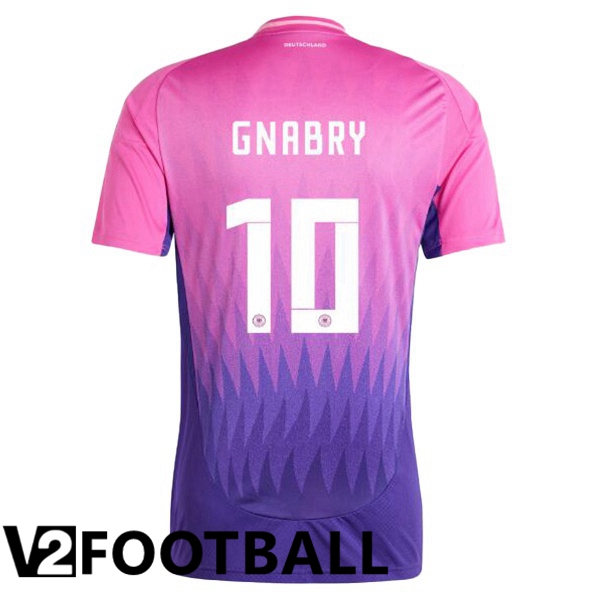 Germany (GNABRY 10) Away Soccer Shirt Pink Purple 2024/2025