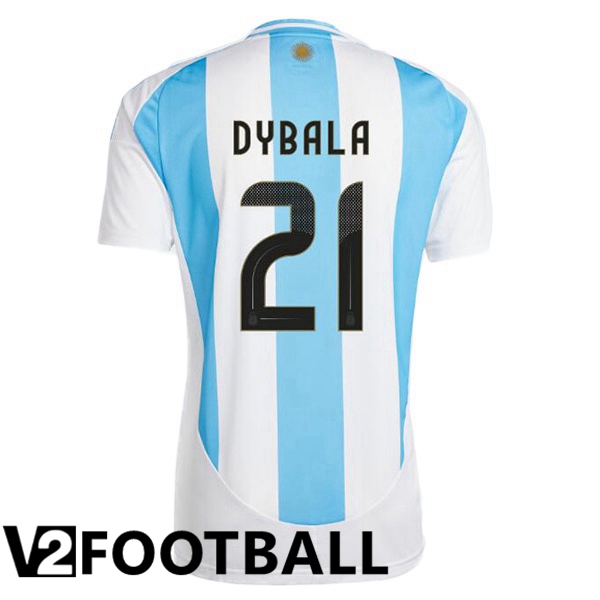 Argentina (DYBALA 21) Home Soccer Shirt Blue White 2024/2025