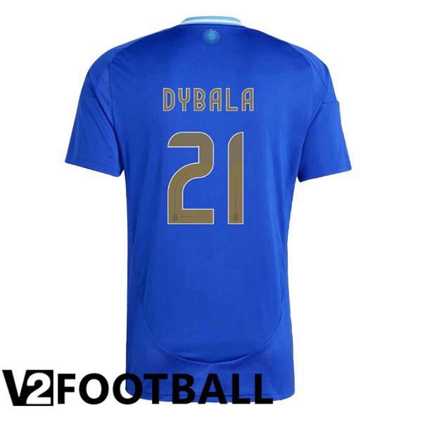 Argentina (DYBALA 21) Away Soccer Shirt Blue 2024/2025