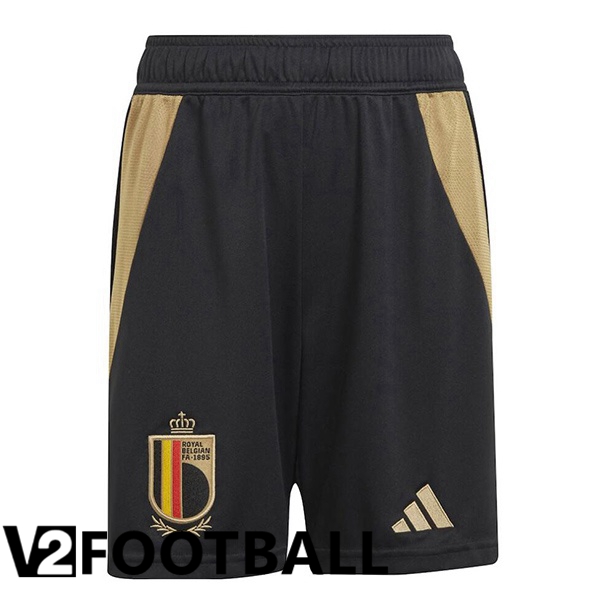 Belgium Home Soccer Shorts Black 2024/2025