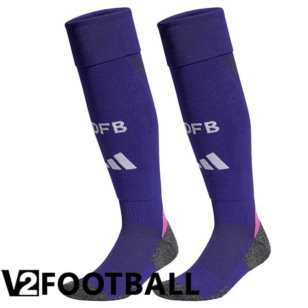 Germany Away Soccer Socks Purple 2024/2025