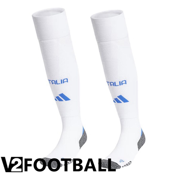 Italy Away Soccer Socks White 2024/2025