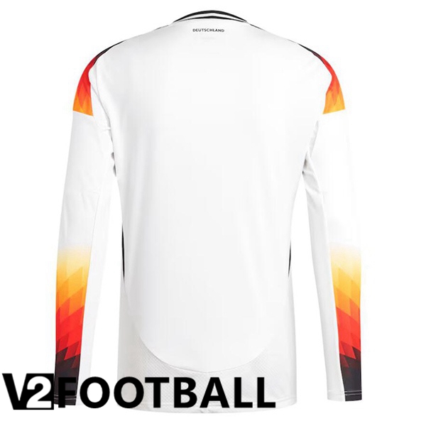 Germany Home Soccer Shirt Long sleeve White UEFA Euro 2024