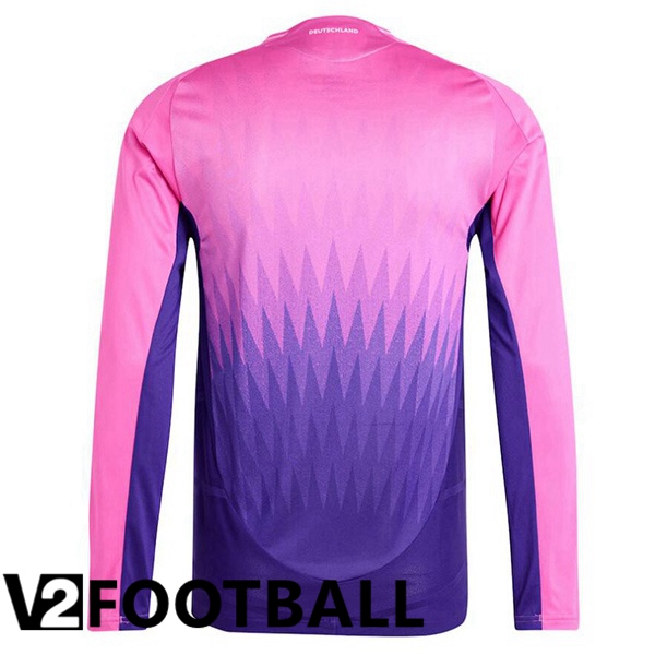 Germany Away Soccer Shirt Long sleeve Pink Purple UEFA Euro 2024