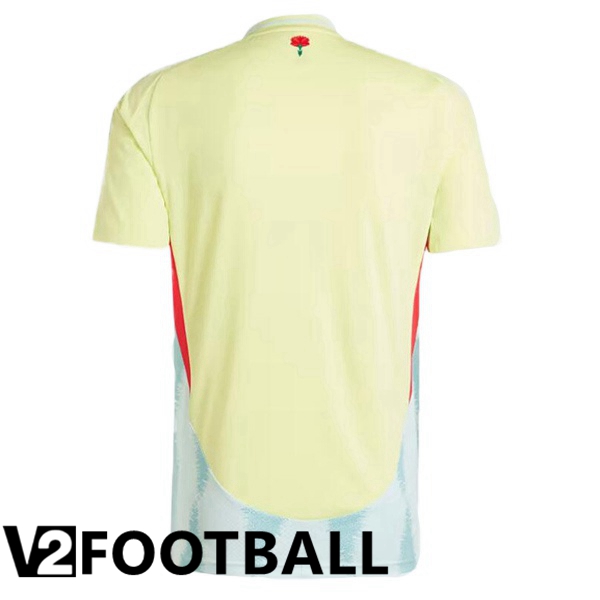Spain Away Soccer Shirt Yellow UEFA Euro 2024