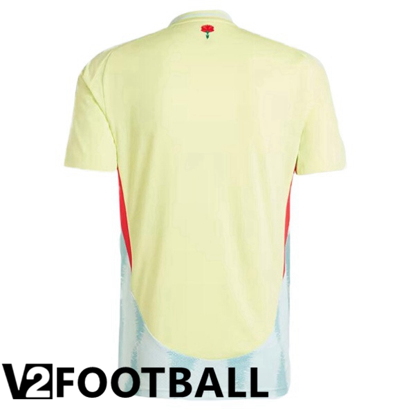 Spain Away Soccer Shirt Yellow UEFA Euro 2024