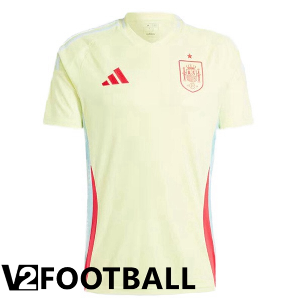 Spain Away Soccer Shirt Yellow UEFA Euro 2024