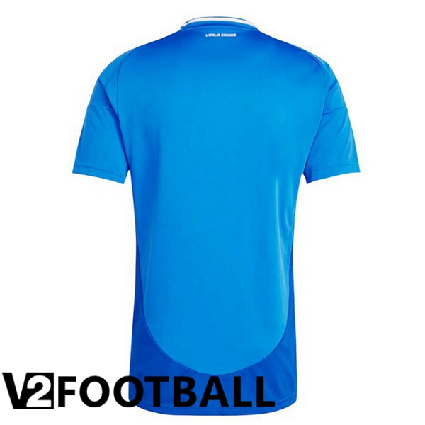 Italy Home Soccer Shirt Blue UEFA Euro 2024