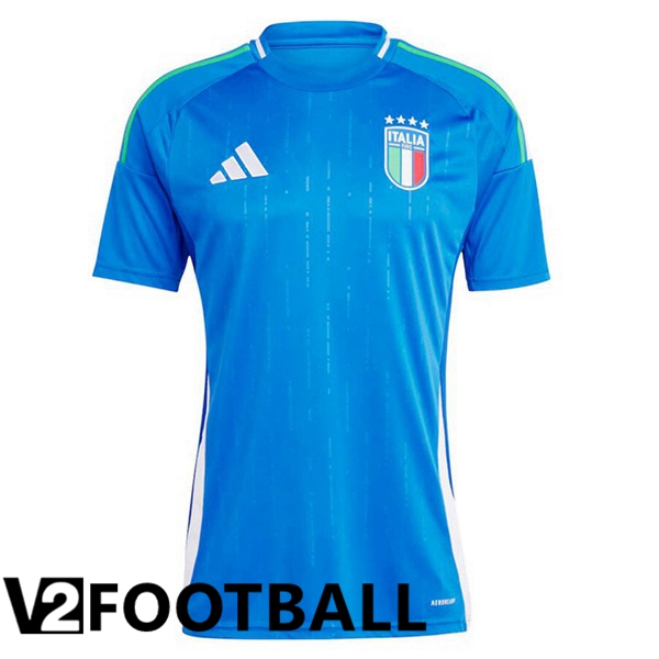 Italy Home Soccer Shirt Blue UEFA Euro 2024