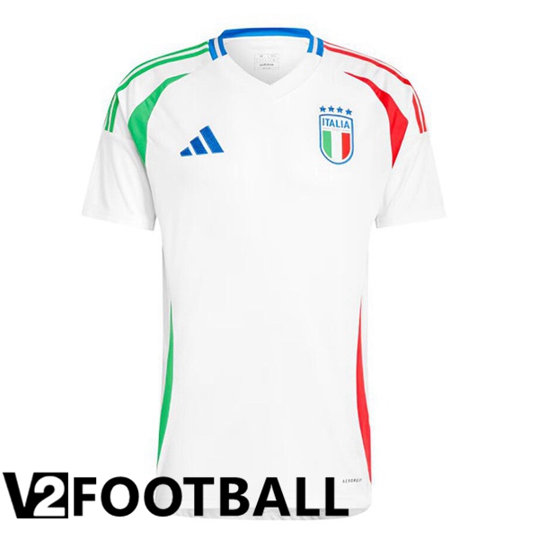 Italy Away Soccer Shirt White UEFA Euro 2024