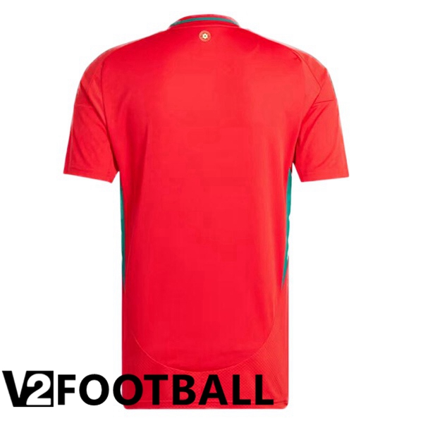 Wales Home Soccer Shirt Red UEFA Euro 2024