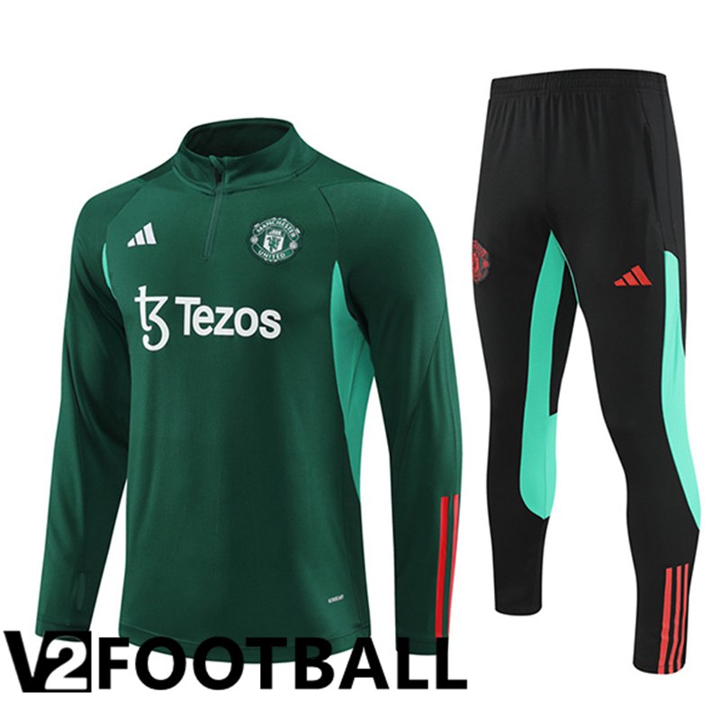 Manchester United kit Training Tracksuit Green/Black 2024/2025
