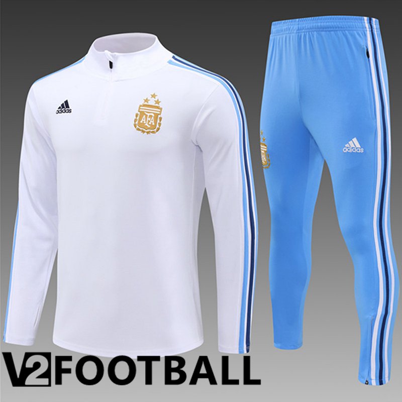 Argentina Kids kit Training Tracksuit White/Blue 2024/2025