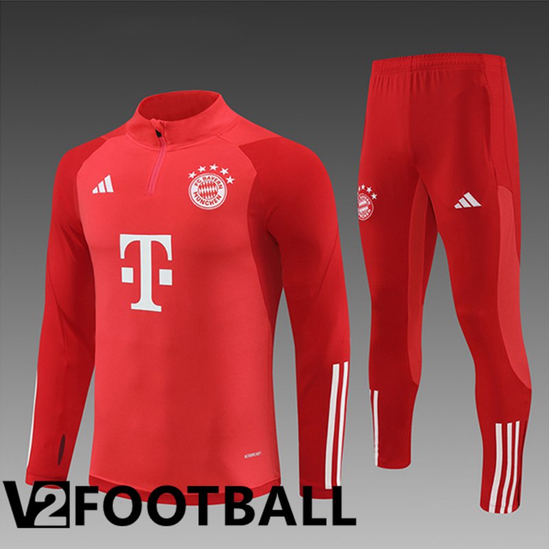 Bayern Munich Kids kit Training Tracksuit Red 2024/2025