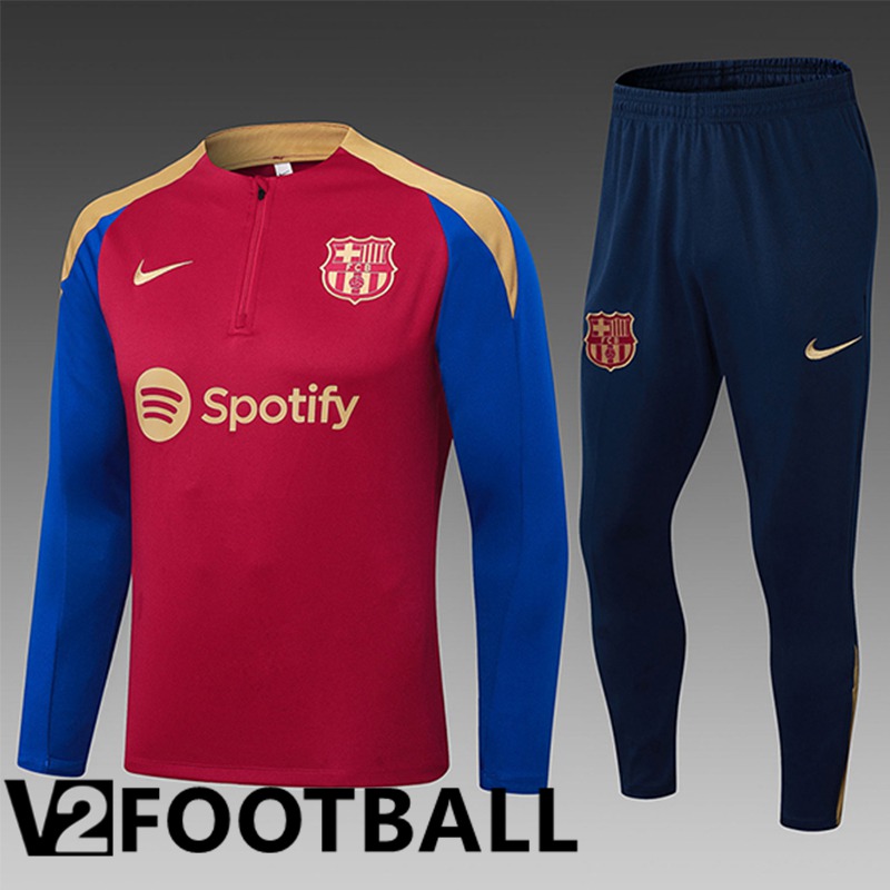 FC Barcelona Kids kit Training Tracksuit Red/Blue/Yellow 2024/2025