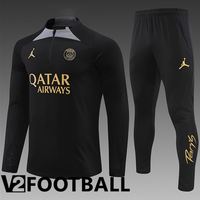 PSG Kids kit Training Tracksuit Black 2024/2025